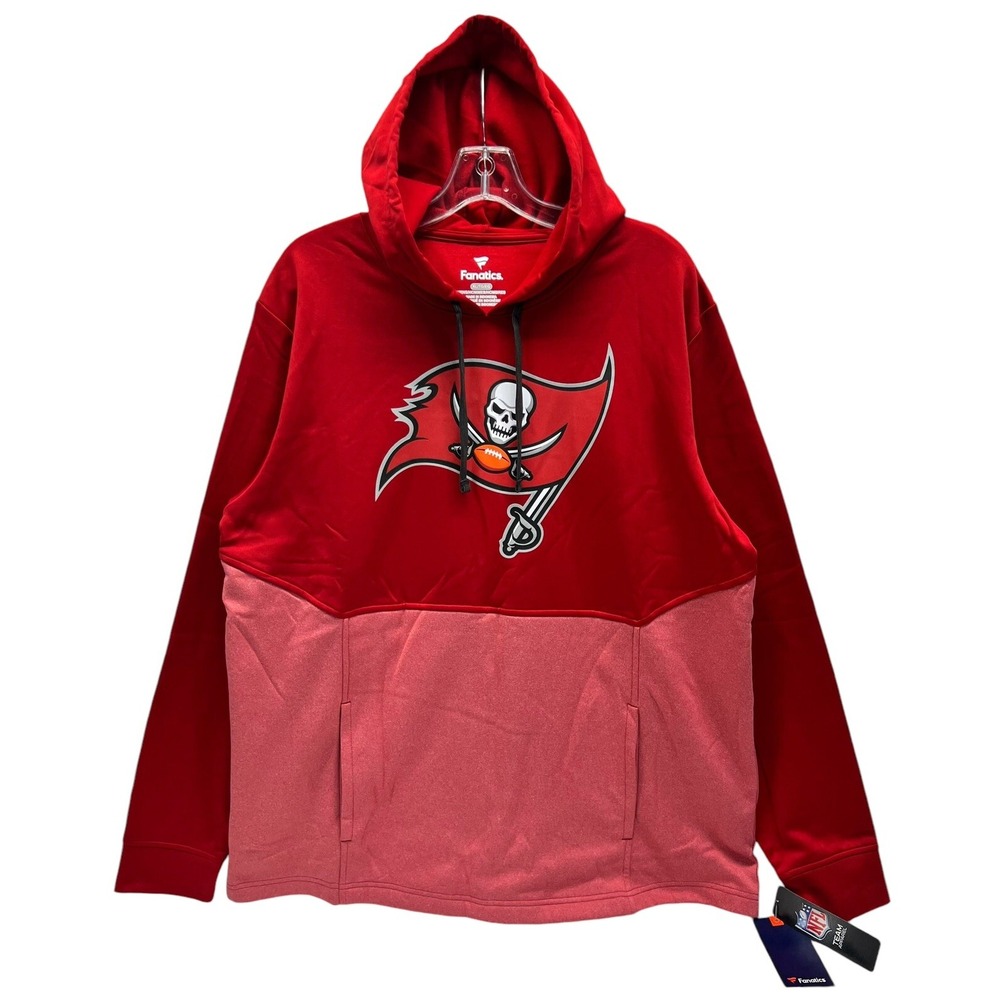 Tampa Bay Buccaneers Mens Size XL Fanatics Pull Over Red Hoodie - New With‎ Tags
